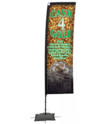 Promotional Flags-14' Rectangle, Scissor Base