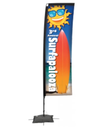 Promotional Flags-14' Rectangle, Spike Base