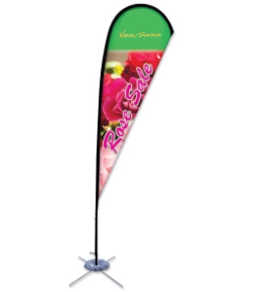 Promotional Flags-8 Tear Drop, Scissor Base
