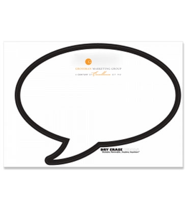 Dry Erase Decals-Oval Conversation Bubble-8" X 11"