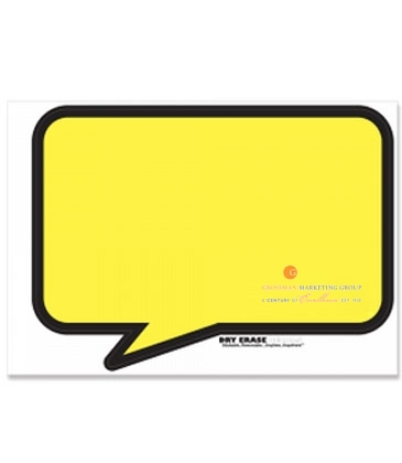 Dry Erase Decals - Rect. Conversation Bubble-8" X 11"