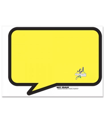 Dry Erase Decals - Rect. Conversation Bubble-8" X 11"