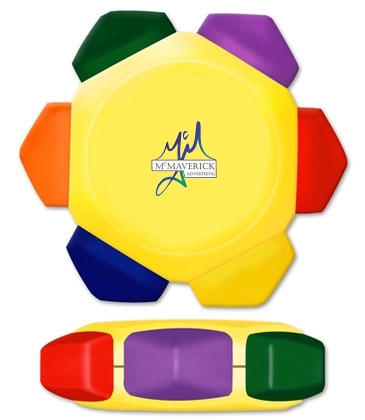 Crayo-Craze® 6 Color Crayon Wheel - White - Full Color Decal