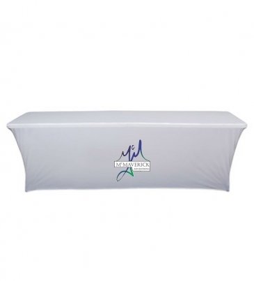 8' UltraFit Curve Table Throw (Full-Color Front Only)