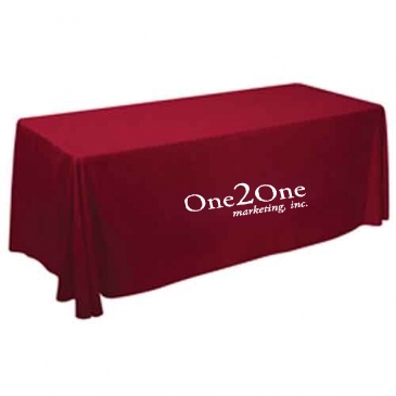 6' Value Lite Table Throw (White Imprint, 1 Location)