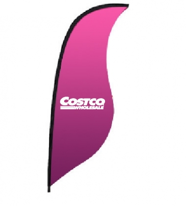 9' Premium Sabre Sail Sign Kit (Single-Sided with Ground Spike)