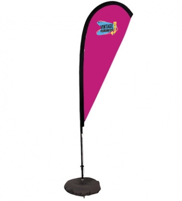6' Premium Teardrop Sail Sign Kit (Single-Sided with Scissor Base