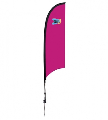 7' Premium Razor Sail Sign Kit (Single-Sided with Ground Spike)