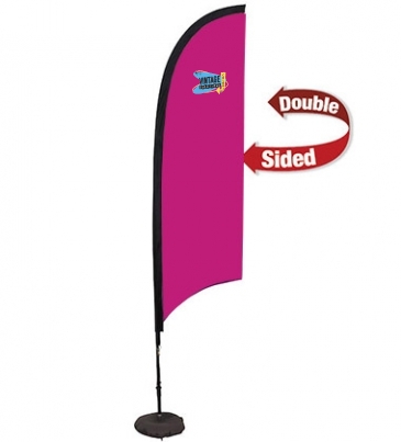 7' Premium Razor Sail Sign Kit (Double-Sided with Scissor Base)