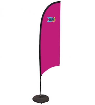 7' Premium Razor Sail Sign Kit (Single-Sided with Scissor Base)