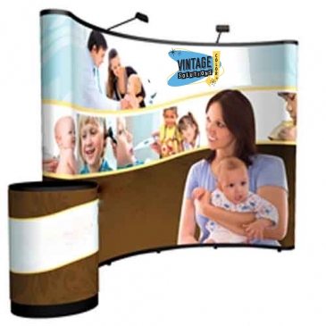 10' Curved Show 'N Rise Floor Display Kit (Full Mural)