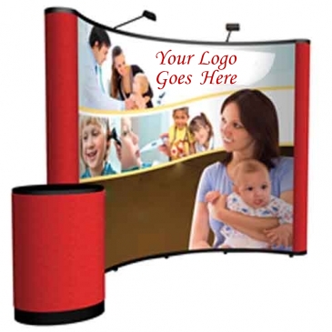 10' Curved Show 'N Rise Floor Display Kit (Mural with Fabric Ends
