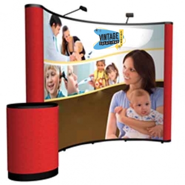 10' Curved Show 'N Rise Floor Display Kit (Mural with Fabric Ends