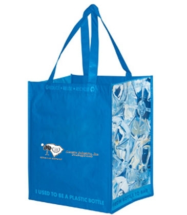 100% RPET Laminated Grocery Bag with Stock Design Gussets