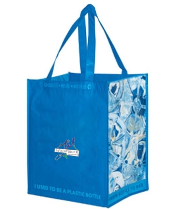100% RPET Laminated Grocery Bag with Stock Design Gussets