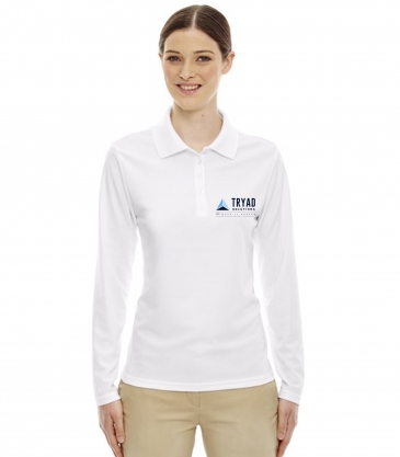 CORE365 Women's Pinnacle Performance Long Sleeve Piqué Polo