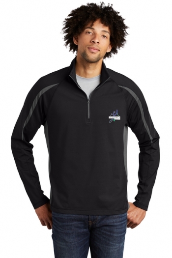 Sport-Tek® Sport-Wick® Stretch 1/2-Zip Colorblock Pullover