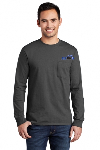 Port & Company® Tall Long Sleeve Essential Pocket Tee