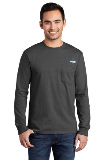 Port & Company® Tall Long Sleeve Essential Pocket Tee