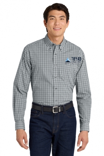 Port Authority® Long Sleeve Gingham Easy Care Shirt