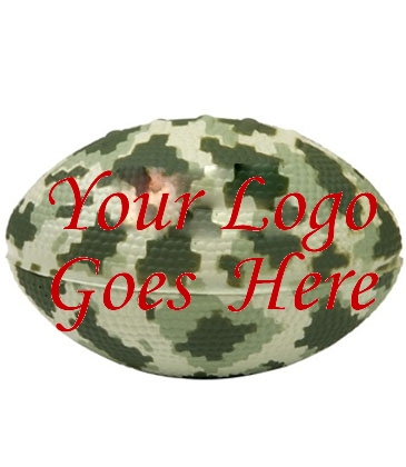 Camo/Digi Camo Football Stress Reliever - 3.5"