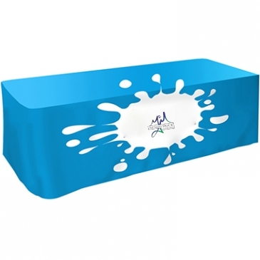 All Over Dye Sub Table Cover - fitted poly 3-sided, fits 8' table