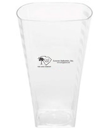 12 Oz. Clear Plastic Square Tumbler
