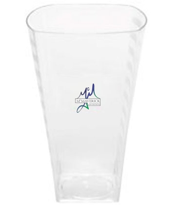 12 Oz. Clear Plastic Square Tumbler
