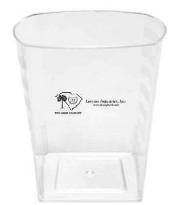 9 Oz. Clear Plastic "rocks" Square Tumbler