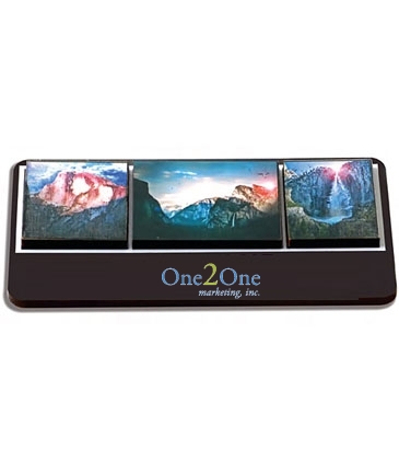 Two Layers Stacked Wood Photo Magnets