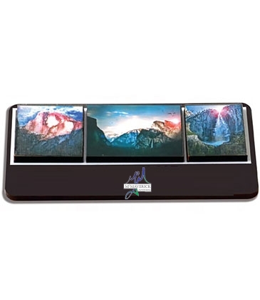 Two Layers Stacked Wood Photo Magnets