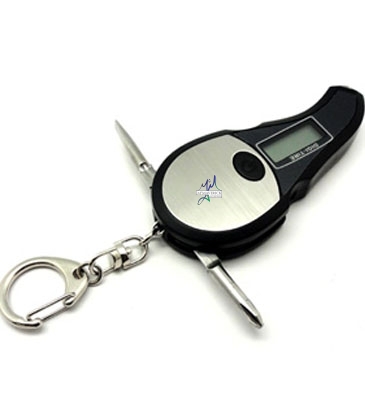 Mini Digital Tire Gauge with Screwdriver and Keychain