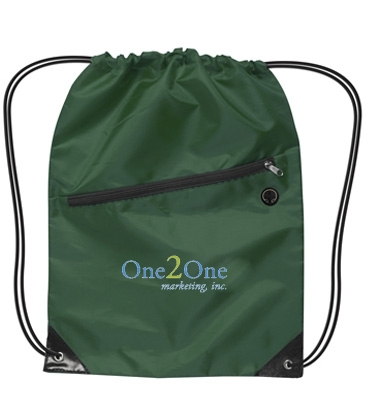 Drawstring Backpack w/Zipper