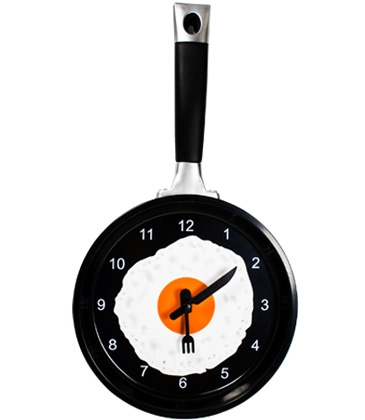 Frying Pan Clock With Egg