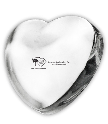 Crystal Heart Paperweight (clear)