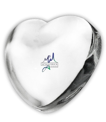 Crystal Heart Paperweight (clear)