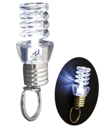 Spiral Light Bulb Keychain