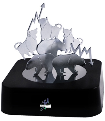 Bull & Bear Magnetic Sculpture Block