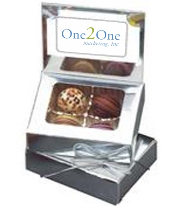 Truffle Business Card Gift Box with 4 Truffles
