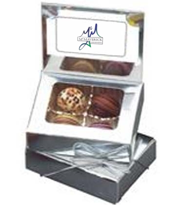 Truffle Business Card Gift Box with 4 Truffles