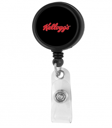 "WORTHINGGTON VL" 30" Cord Round Jumbo Imprint Retractable Badge