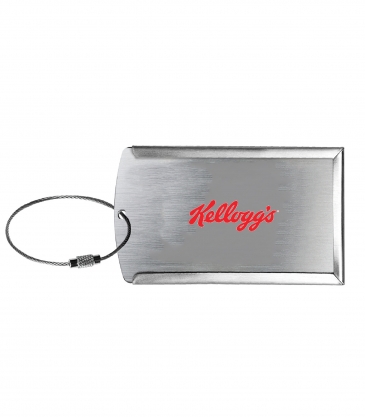 Prestige Brushed Metal Luggage Bag Tag