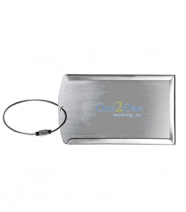 Prestige Brushed Metal Luggage Bag Tag