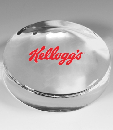 Prestige Round Glass Paperweight