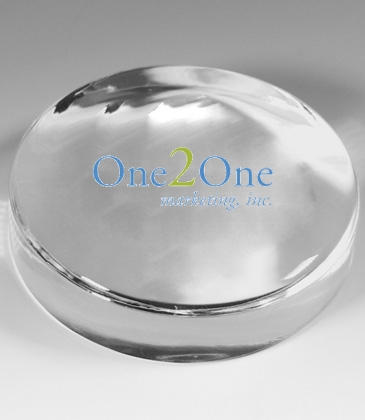 Prestige Round Glass Paperweight