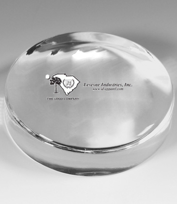 Prestige Round Glass Paperweight