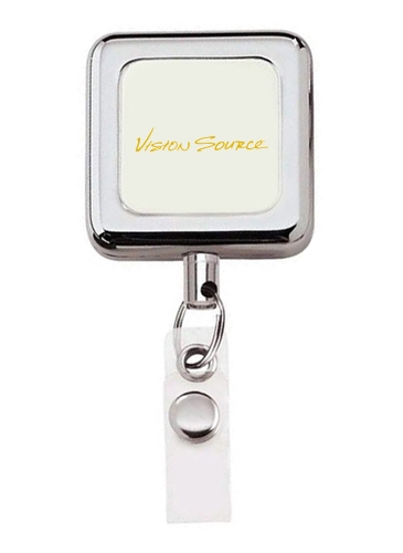 Square Metal Retractable Badge Holder