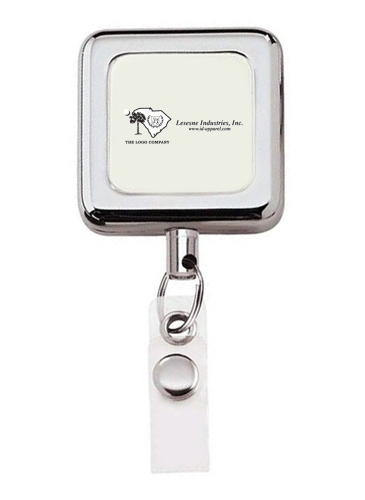 Square Metal Retractable Badge Holder