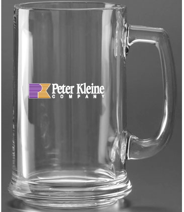 15 oz. Glass Tankard - Deep Etched