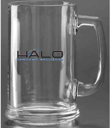15 oz. Glass Tankard - Deep Etched